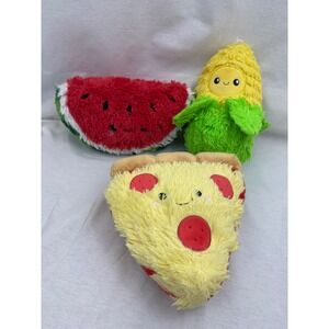 Squishable Plush Food Pillow‎ Set: Pizza, Watermelon, Corn - Cute Soft Plushies